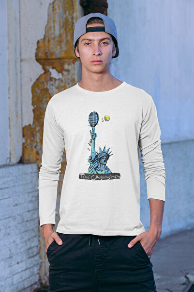 FNBX Statue of Liberty Long Sleeve White T-Shirt