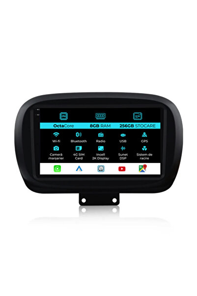 NavStore Dedicated Navigation Fiat 500x (2014-2020), 2K, 8Gb Ram, 256Gb Storage, Carplay - Copy