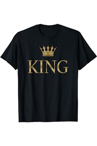OEM Ανδρικό T-shirt με εξατομικευμένη επιγραφή «KING», 100% βαμβάκι, μαύρο χρ...