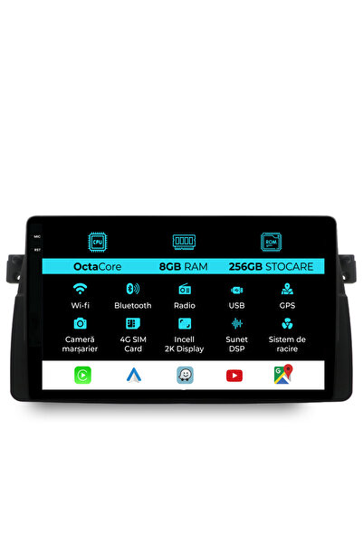 NavStore Dedicated Navigation BMW Series3 E46 (1997-2005), 2K, 8Gb Ram, 256Gb Storage, Carplay