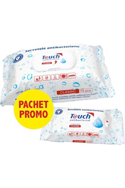 Touch Pachet șervețele umede clasice, 70+15 buc.