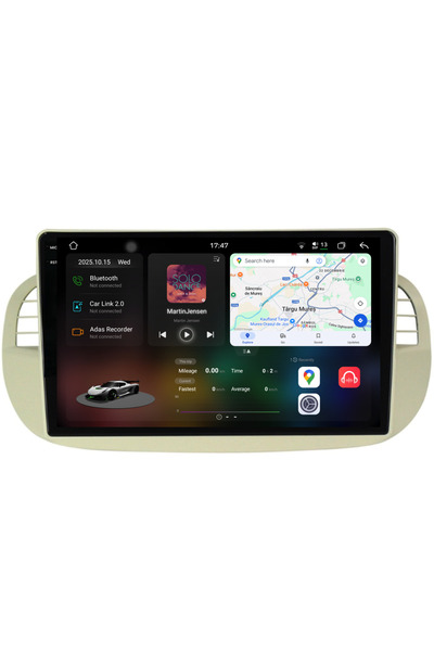 NavStore Dedicated Navigation Fiat 500 (2007-2015), 2K, 12Gb Ram, 256Gb Storage, Carplay