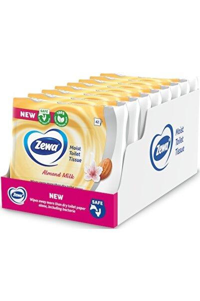 Zewa Almond Wet Toilet Paper, 8 packs x 42 pcs