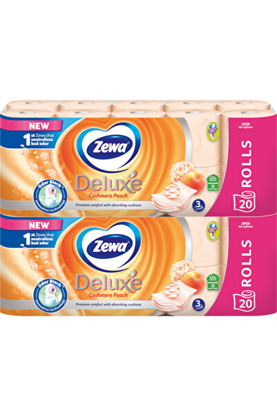 Zewa Deluxe Cashmere Peach Toilet Paper Pack 3-ply, 2x20 rolls