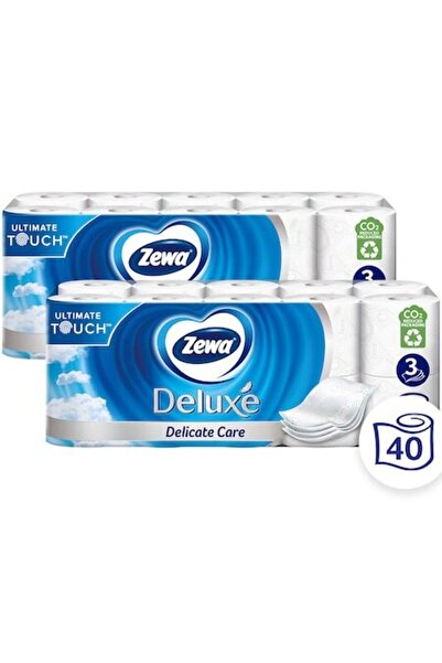 Zewa Deluxe Delicate Care Toilet Paper Pack, 3 layers, 2 x 20 rolls