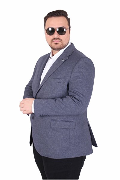 MocGrande Men's Large Size 4 Drop Blazer Jacket 500606 Navy Blue