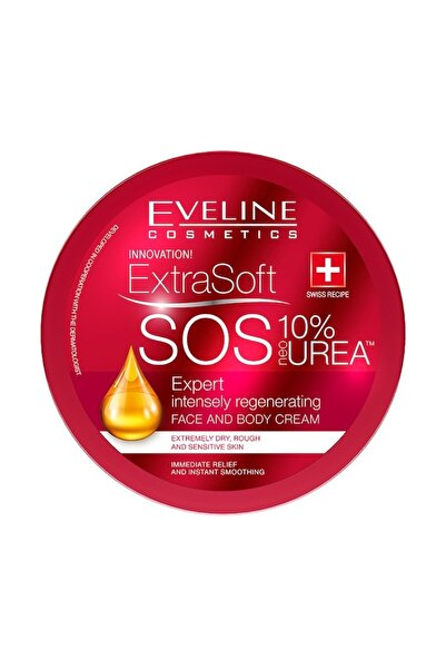 Eveline Cosmetics Eveline Extra Soft SOS 10% Urea Moisturizing Cream for Face and Body, 175 ml