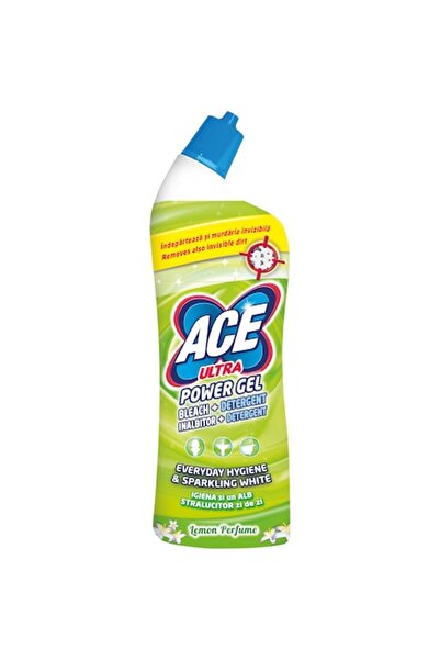 ACE Ultra Power Gel Lemon Toilet Bleach and Degreaser, 750ml