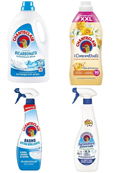 Chanteclair Set 4 Mixed: 1x Bicarbonate laundry detergent, 1575ml, 35 washes,...