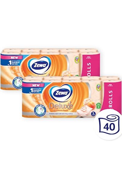 Zewa Deluxe Cashmere Peach Toilet Paper Pack 3-ply, 2x20 rolls