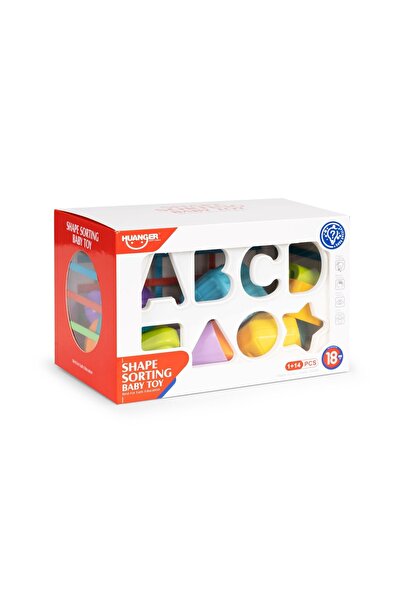 Picodino Shape sorting cube for children, 14 colorful pieces, durable plastic, 18 months+