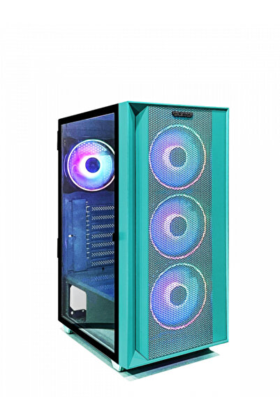 ProGaming - Computer Parts for Gamers ProGaming Jungle Case, Middle Tower, ATX, 4 ARGB Fans, Blue