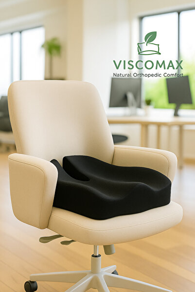 VİSCOMAX Ortopedik Oturma Simidi Koltuk Sandalye Minderi Kuyruk Sokumu Yastığı