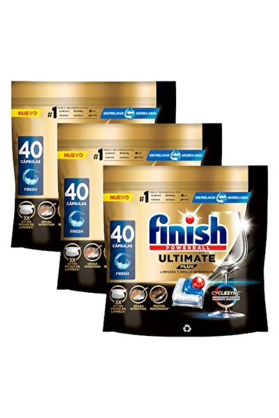 Finish Ultimate Plus Dishwasher Capsules Pack, 3x40 pcs (120 washes)