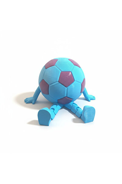 Mescolare Bordo Mavi Taraftar Spor Futbol Topu Figürü - Masaüstü Dekoratif ve...