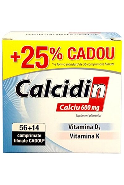 Zdrovit Calcidin 600mg, Zdrovit, 56 + 14 comprimate