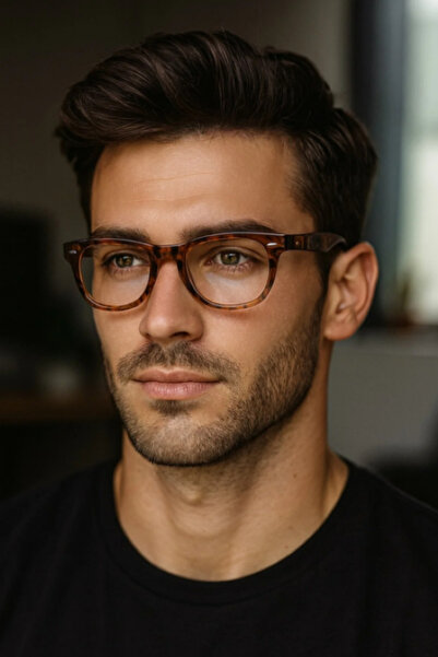 Saltos Unisex Leopard Cross-Cut Shiny Screen Glasses with Blue Light Filter Blue Block Uv400 Transparent Glasses