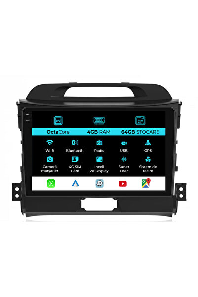 NavStore Navigatie Dedicata Kia Sportage (2010-2016), 2K, 4Gb Ram, 64Gb Stoca...