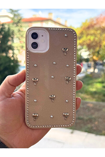 Dublin iPhone 11 Compatible Glittery Phone Case with Glitter and Rhinestones