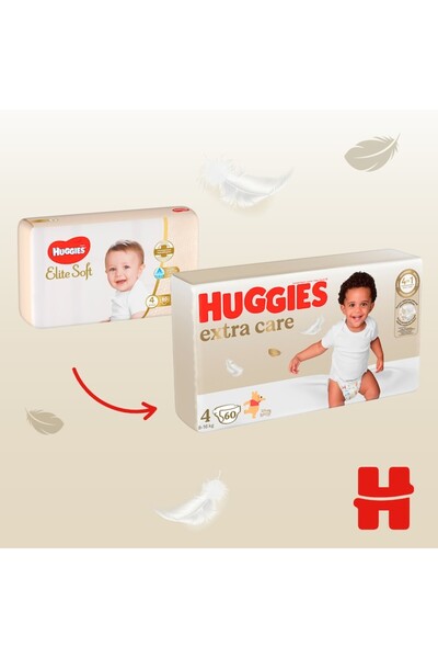 Huggies Extra Care Diapers Pack 4, Mega, 8-16 kg, 120 pcs