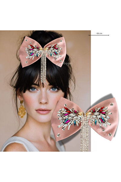 pegu baby collection CÂRLIG AUTOMAT MULTICOLOR CU PIATRĂ ROZ, (nuntă, logodnă...