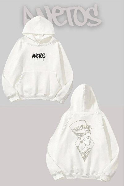 Anetos قميص رياضي مصر <2> أبيض مطبوع بغطاء رأس