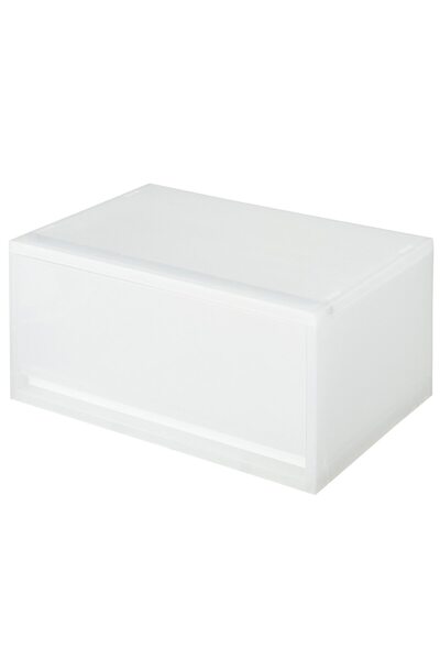 Muji Polypropylene Case Draw-Out Type, Wide, Deep Type, W 37 x D 26 x H 17.5 cm
