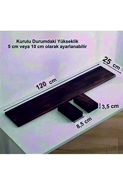 Tiydem Solid Natural Wood Monitor Riser Monitor Stand Monitor Base (120 cm X 25 cm)