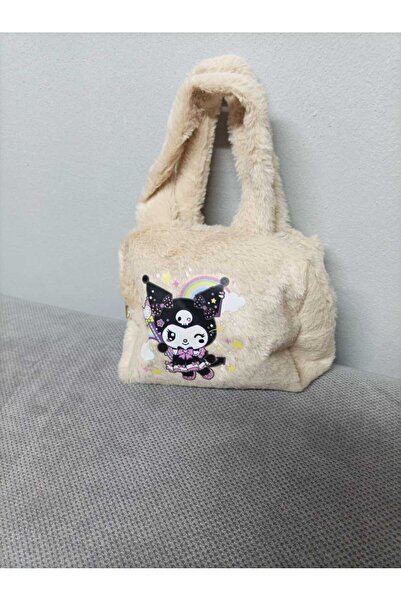 JHTshop Kuromi Figured Feathered Children's Young Handbag