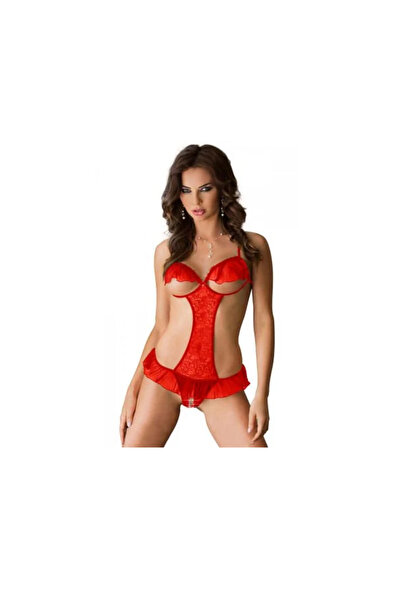 Göğüs ve Özel Bölgesi Açık Kadın Fantazi Babydoll