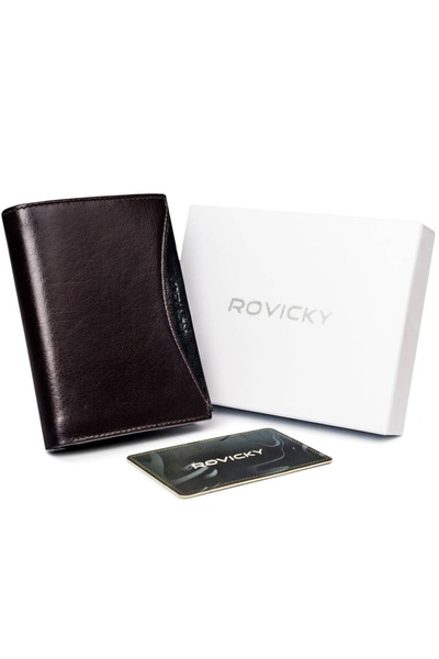 Other Richly equipped men's wallet made of grain leather RFID - Rovicky