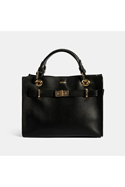 Desa Women's Black Leather Shoulder Bag