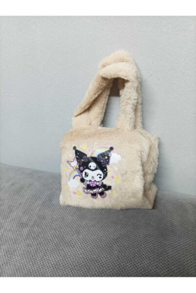 JHTshop Kuromi Figured Feathered Children's Young Handbag