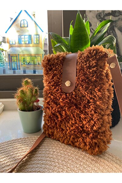 Market Elit El örgüsü, deri saplı, çıtçıtlı telefon çantası