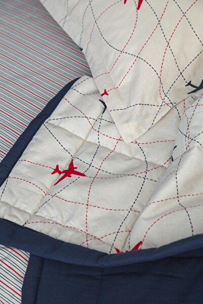 Apricitas HOME Plane Tek Kişilik Yatak Örtülü Set