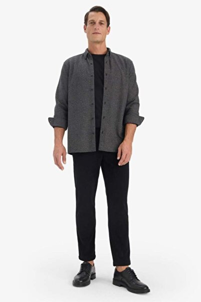 DeFacto Tailored Regular Fit Straight Leg Corded Fabric Velvet Trousers (25 Wn)