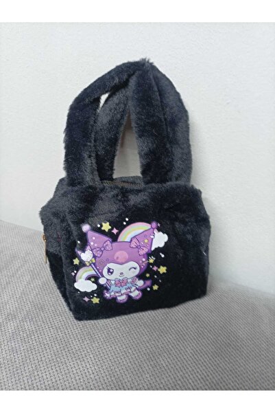 JHTshop Kuromi Figured Feathered Children's Young Handbag