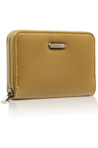 Other A handy women's wallet made of smooth -leather with a zipper closure - David Jones