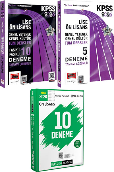 Yargı Yayınları 2026 KPSS Lise Ön Lisans Fasikül Fasikül 10 Deneme ve 5 Denem...