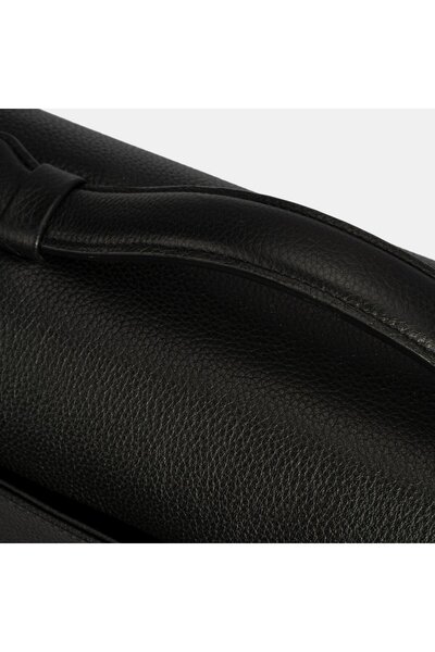 Desa Men's Black Leather Briefcase