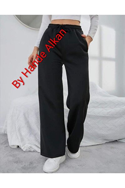 By Hande Alkan Women's Plus Size Black Cotton Tracksuit