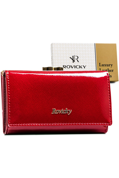 Other Women's leather wallet with a clasp and snap closure - Rovicky