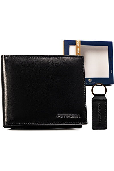 Other Gift Set: Men's Leather Wallet and Keychain - Peterson