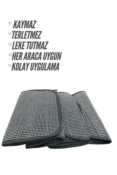 TREND 3 Piece Anti-Sweat Car Seat Covers Black-White 2 Front and 1 Rear Auto Protective Cover Set