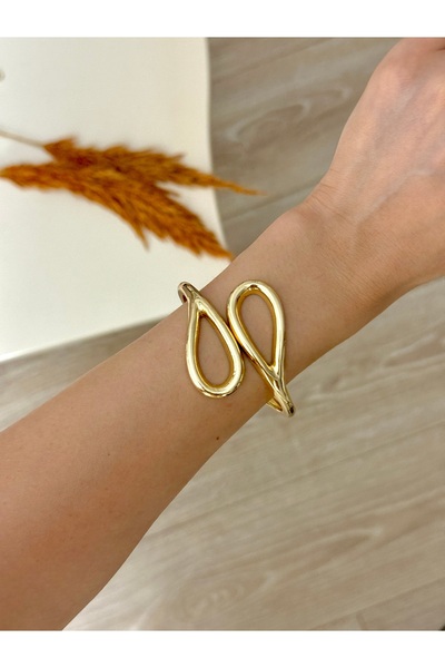 YOUES JEWELRY Çelik Kalın Kelepçe Bilezik Ayarlanabilir Kadın Erkek Unisex