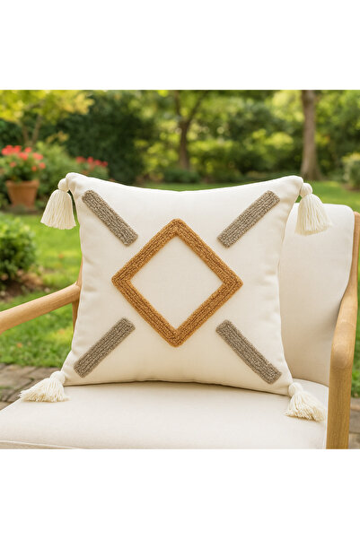 SAYMİNE Punch Throw Pillow Cover Cross Pattern -