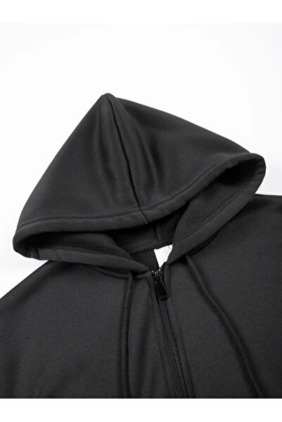 EXPECTED Unisex 2'Li oversized ελαφρύ Φούτερ με φερμουάρ με κουκούλα 2 τεμάχια