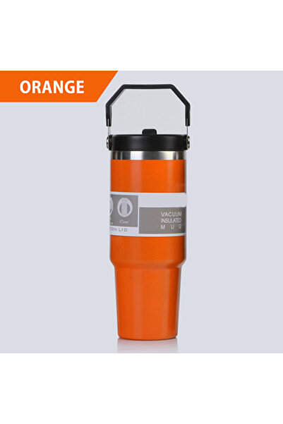 Generic TIANKMER 30 oz Tumbler with Handle and Straw, Stainless Steel Insulated Water Bottle Leak Proof Coff