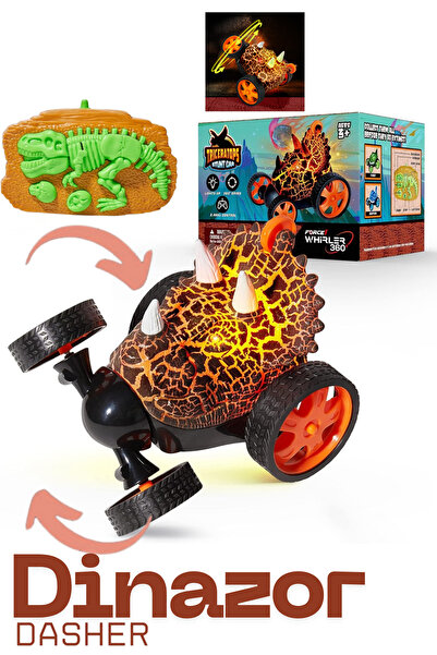 welcomein Oyuncak Akrobatik Uzaktan Kumandalı Işıklı Dasher Dinozor Araba