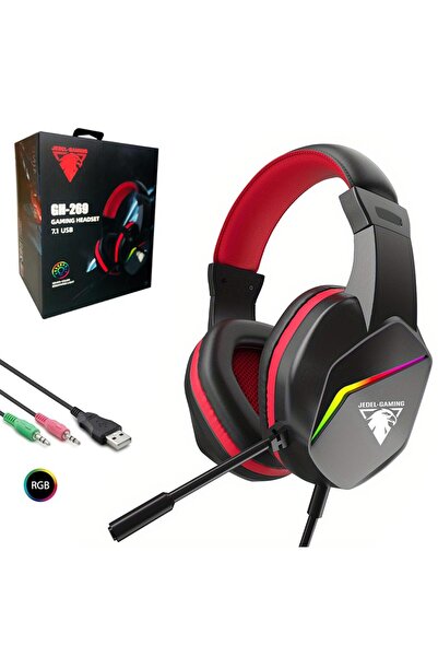 jedel GH-269 Kablolu Kulak Üstü Kulaklık Mikrofonlu Rgb Ledli